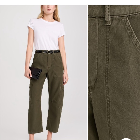 WORN ONCE Citizens of Humanity Marcelle Olive Green Cargo Utility Pants - Picture 4 of 13